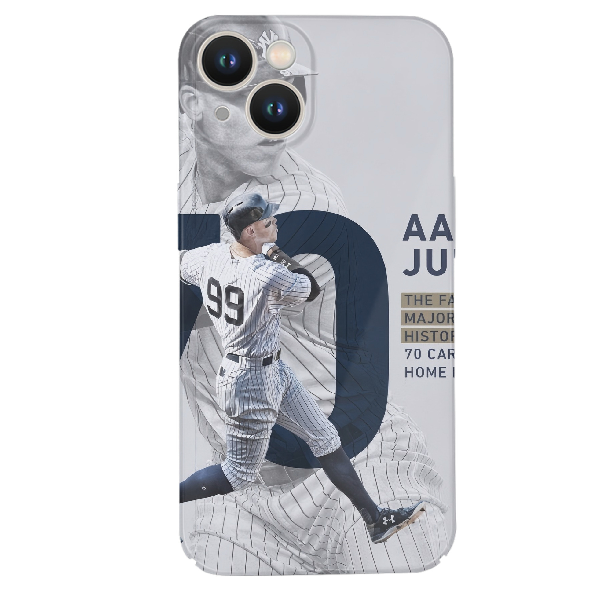 Aaron Judge 70 Home Runs IPhone 14 Series Full-Cover Hard Case – Shockproof With Raised Camera Protection – Precise Cutouts, Wireless Charging Compatible – Durable, Anti-Yellowing, Easy To Clean